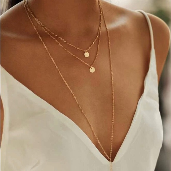 3/$30- last! 3 piece gold chain layer necklace - Picture 3 of 5